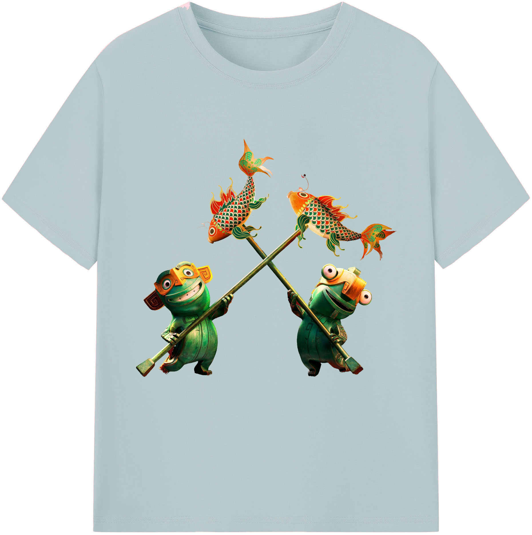 （画像用） Ne Zha 2 ナタ 魔童の大暴れ 綿100％半袖Tシャツ（フロントプリント）